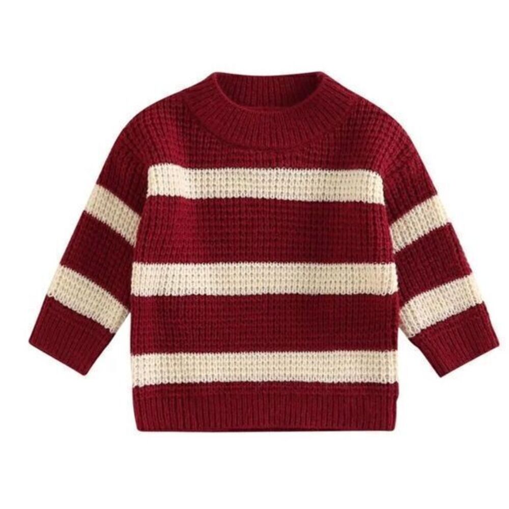 New toddler kids’ soft striped pullover sweater 2-3 years.